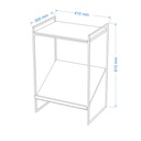 Noemi Cast Aluminum Magazine End Table