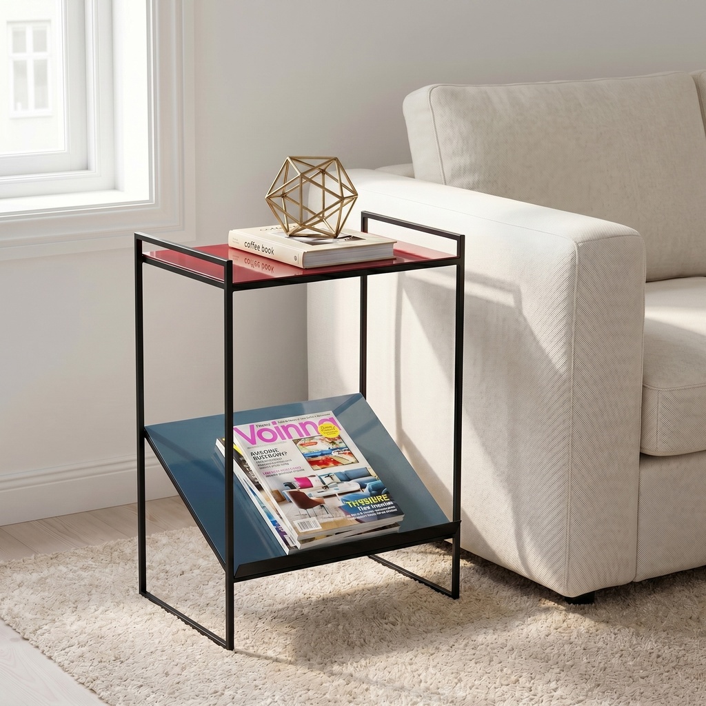 Noemi Enamel Magazine End Table