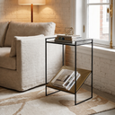 Noemi Cast Aluminum Magazine End Table