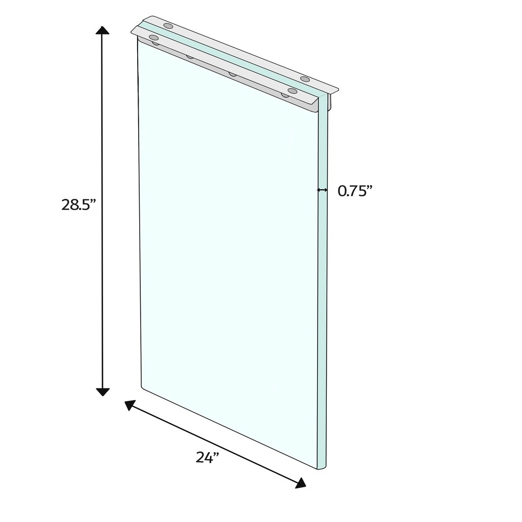Clear Glass Slab Table Base - Dining Height (Set of 2) | Urbia Imports