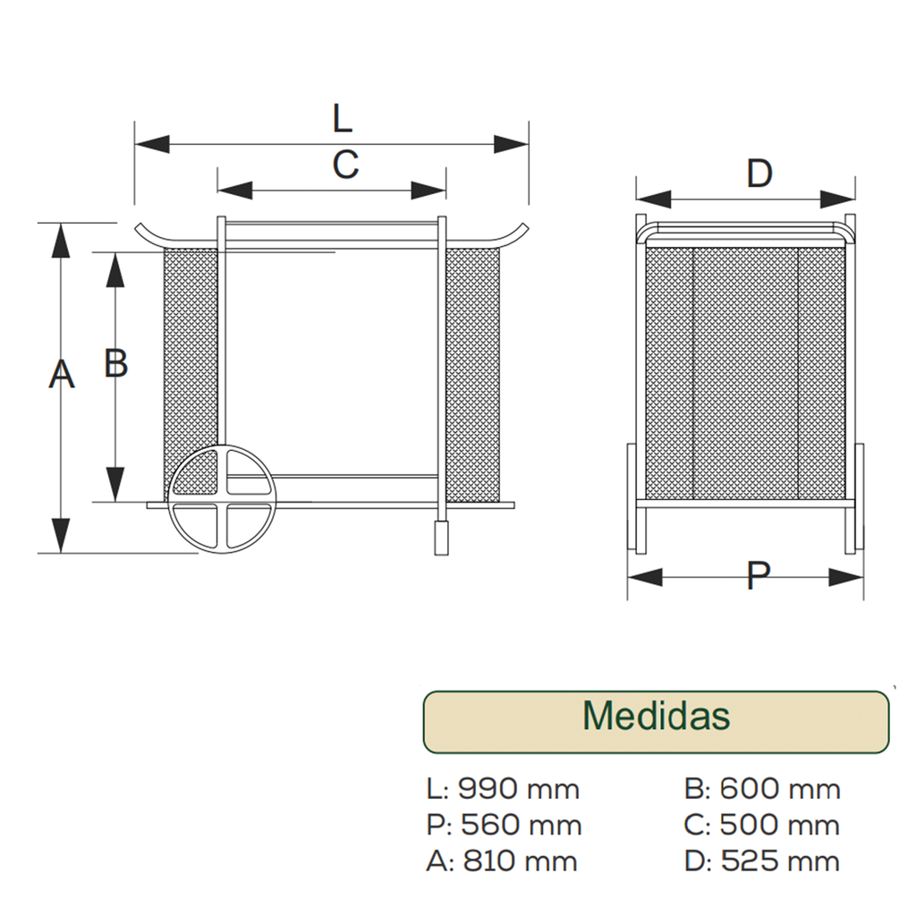 Dinda Cane Bar Cart