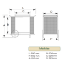 Dinda Cane Bar Cart