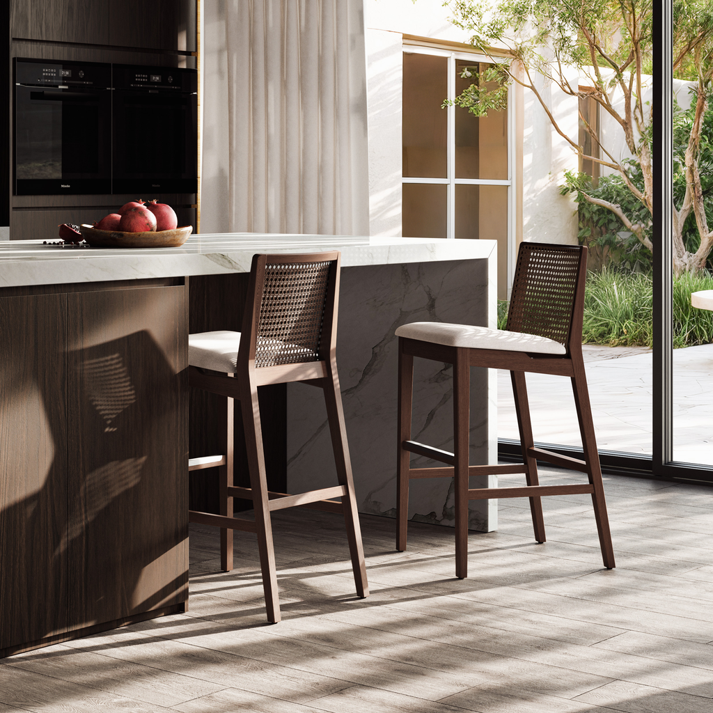 Nardia Cane Counter Stool