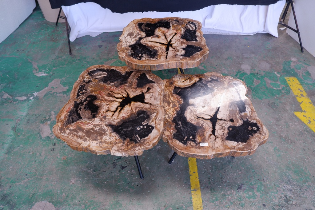 Jeno Nesting Coffee Table (set of 3) - Natural Dark