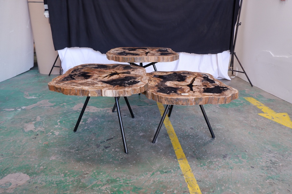 Jeno Nesting Coffee Table (set of 3) - Natural Dark