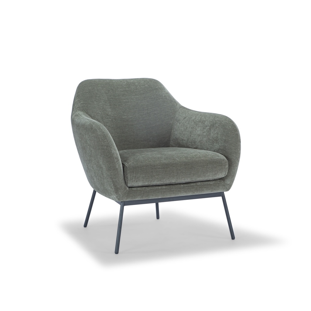 [VF-ZURICH-352FGBLK] Zurich Accent Chair (Canna 352 Forest Green)