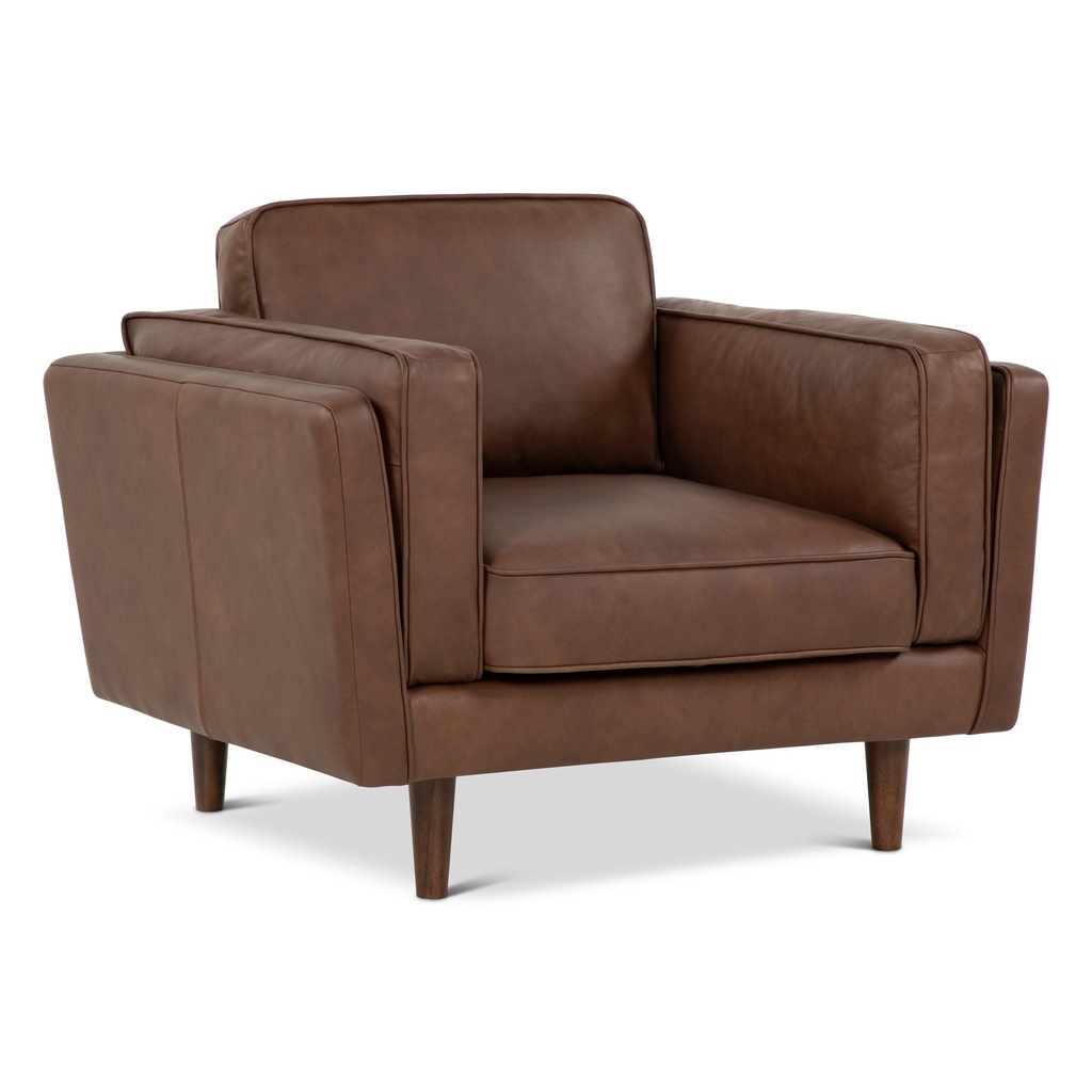 [VC-509-1S-COBRN] Brooklyn Club Chair (Courier Dark Brown (COBRN))