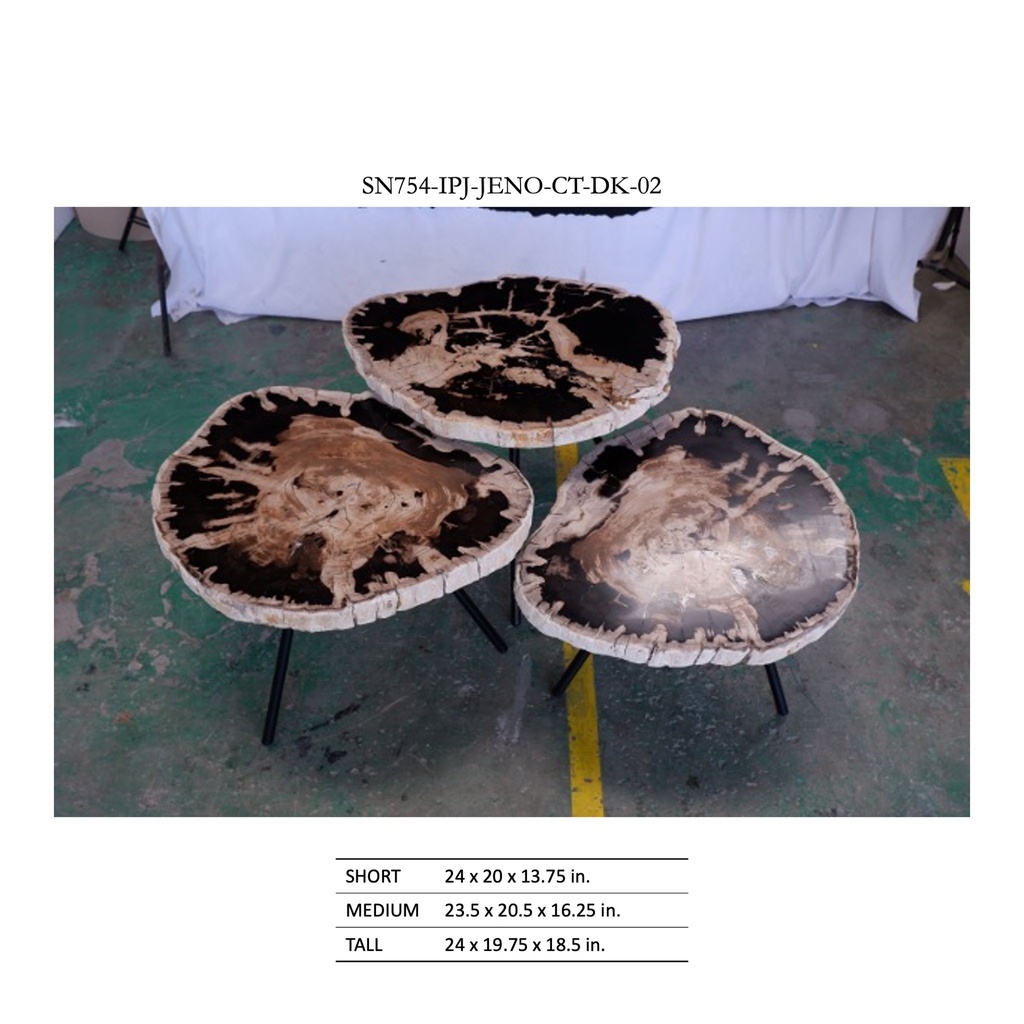 Jeno Nesting Coffee Table (set of 3) - Natural Dark