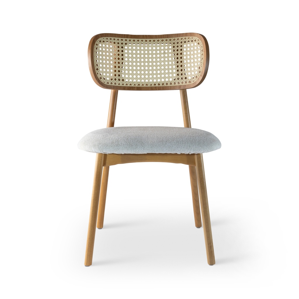 [BSM-254513-04] Claudia Cane Side Chair (Harvest Natural (1394), Damasco, Natural)