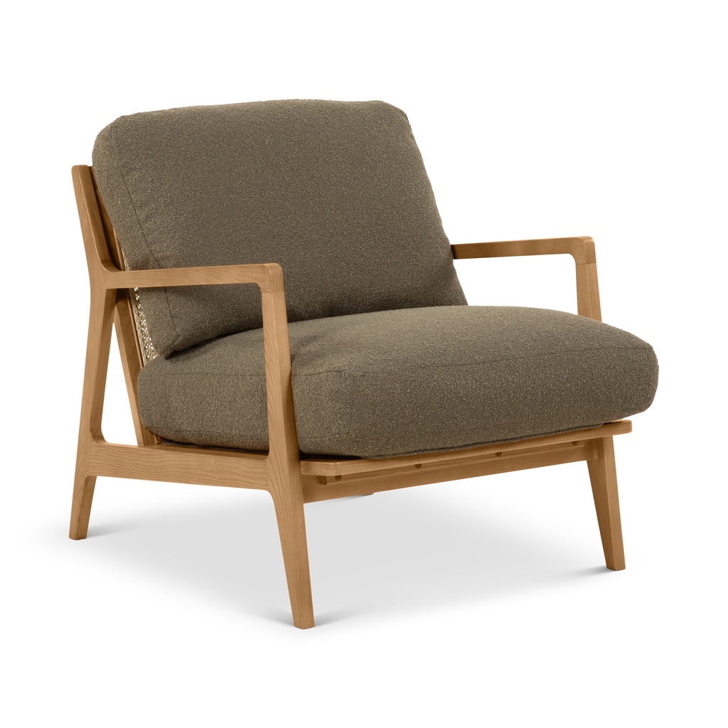 [VC-1231-C-KAPROKAL] Carmelo Upholstered Accent Chair (Promise Olive, Natural)