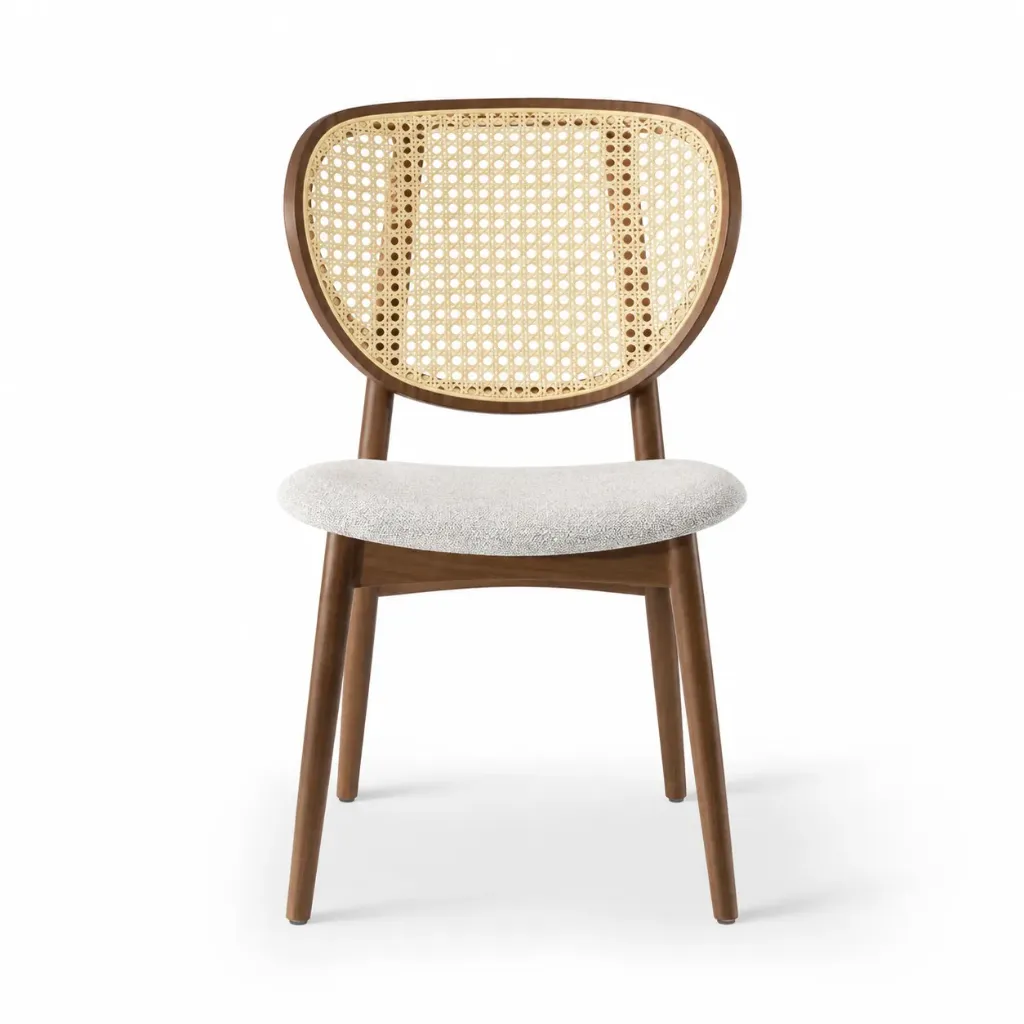 [BSM-208090-20] Joelma Cane Side Chair (Medley Ivory, Nogal, Natural)