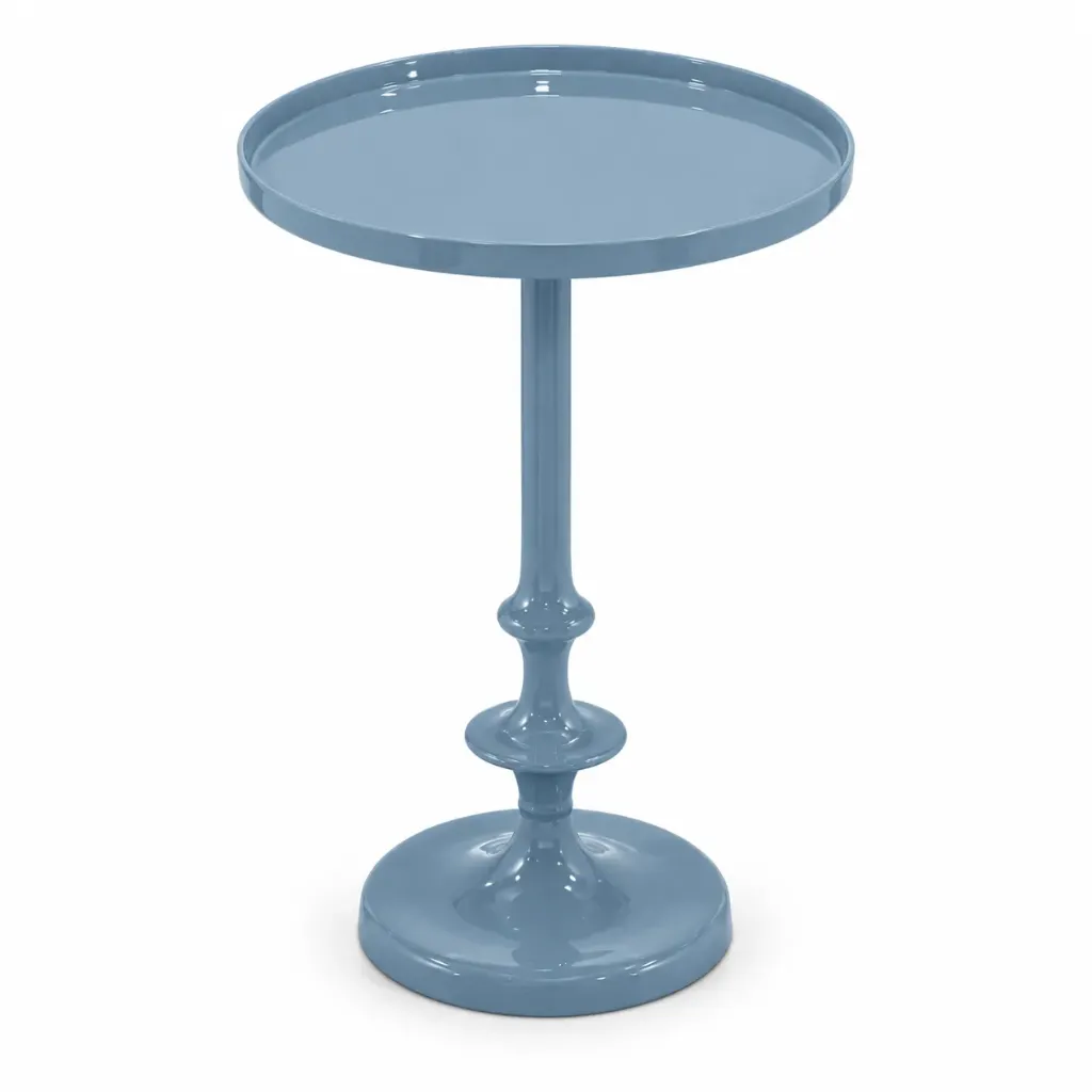 [ISN-IONA-ET-HB] Iona Enamel End Table (Harbor Blue)