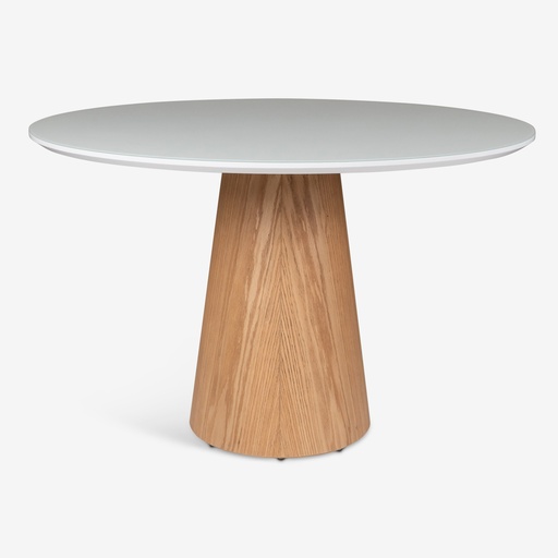 Mona Lacquered Glass Round Dining Table