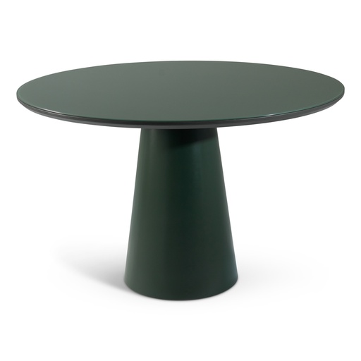 Mona Lacquered Glass Round Dining Table